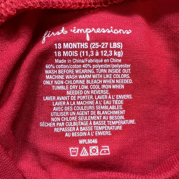 First Impressions Nautical Ahoy Mates Dog Bicycle Tee‎ Red 18 Month New - Picture 4 of 4